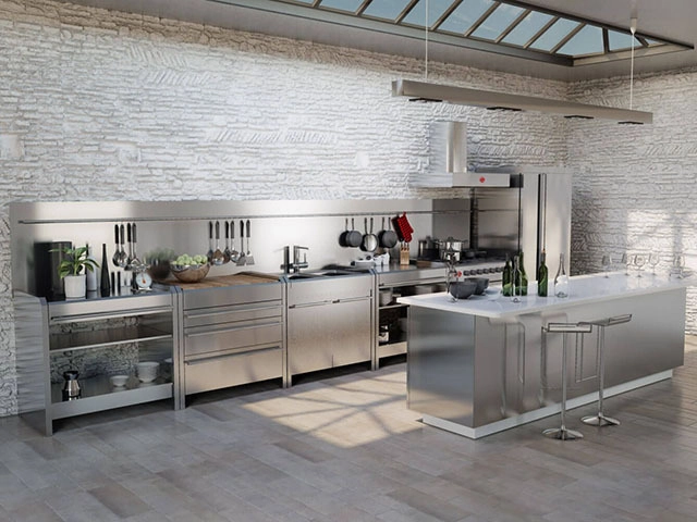 nhận thi công tủ bếp inox