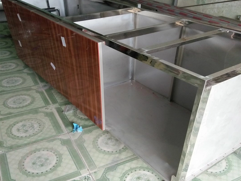 thi công tủ inox